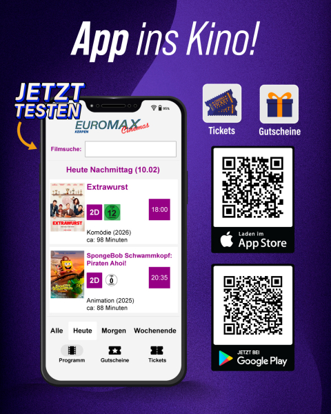 Bild: JETZT NEU DIE EUROMAX CINEMAS APP